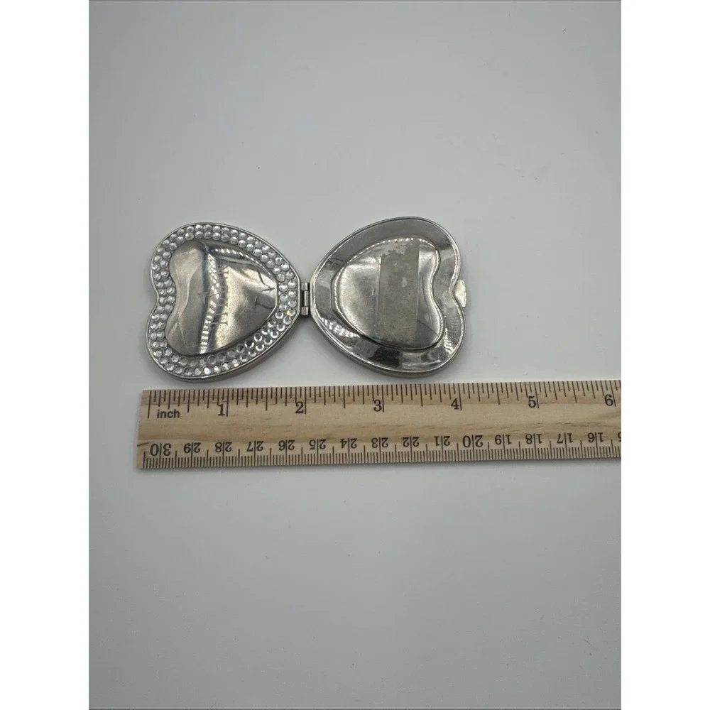 Titanic Silvertone Heart Shaped Mirror Purse Small Trinket